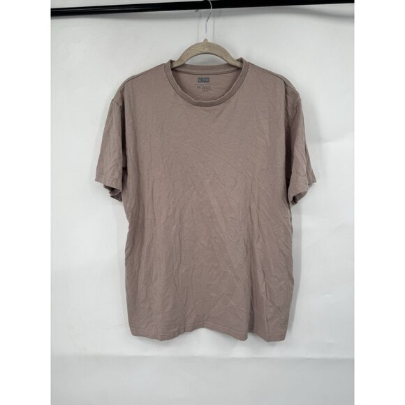 Kith Basic Short Sleeve Tee Shirt Men Medium Beige Casual Athleisure Minimalist - Picture 1 of 7